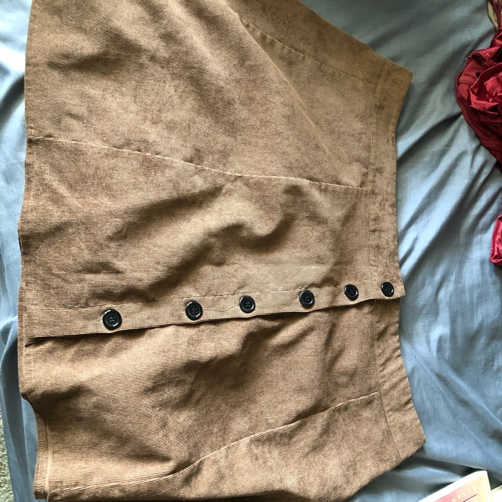 Brown Button-Up Women's Skirt